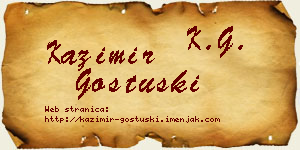 Kazimir Gostuški vizit kartica